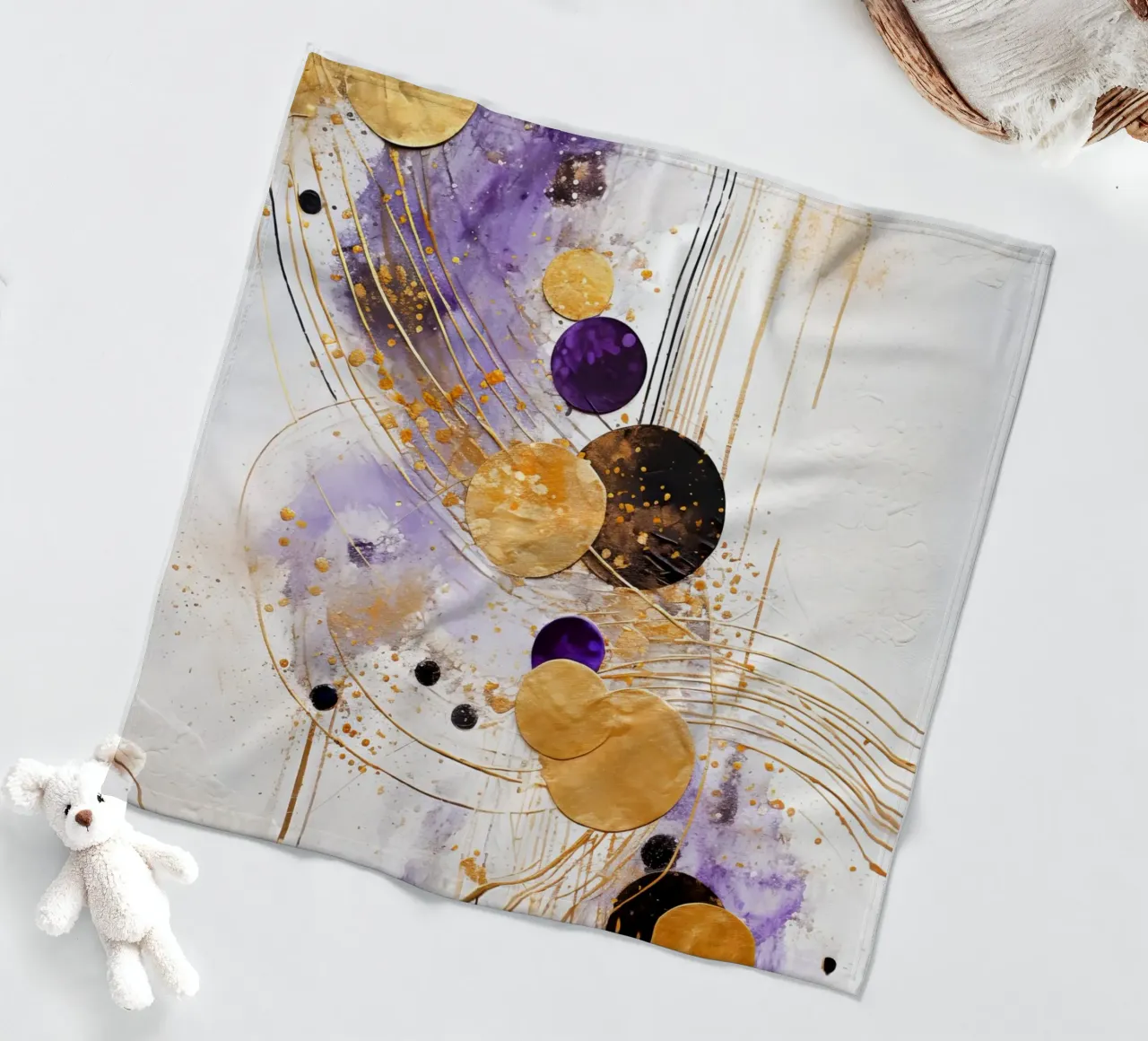 ABSTRAKTE KUNST Piacere coperta in pile da Melanie Viola