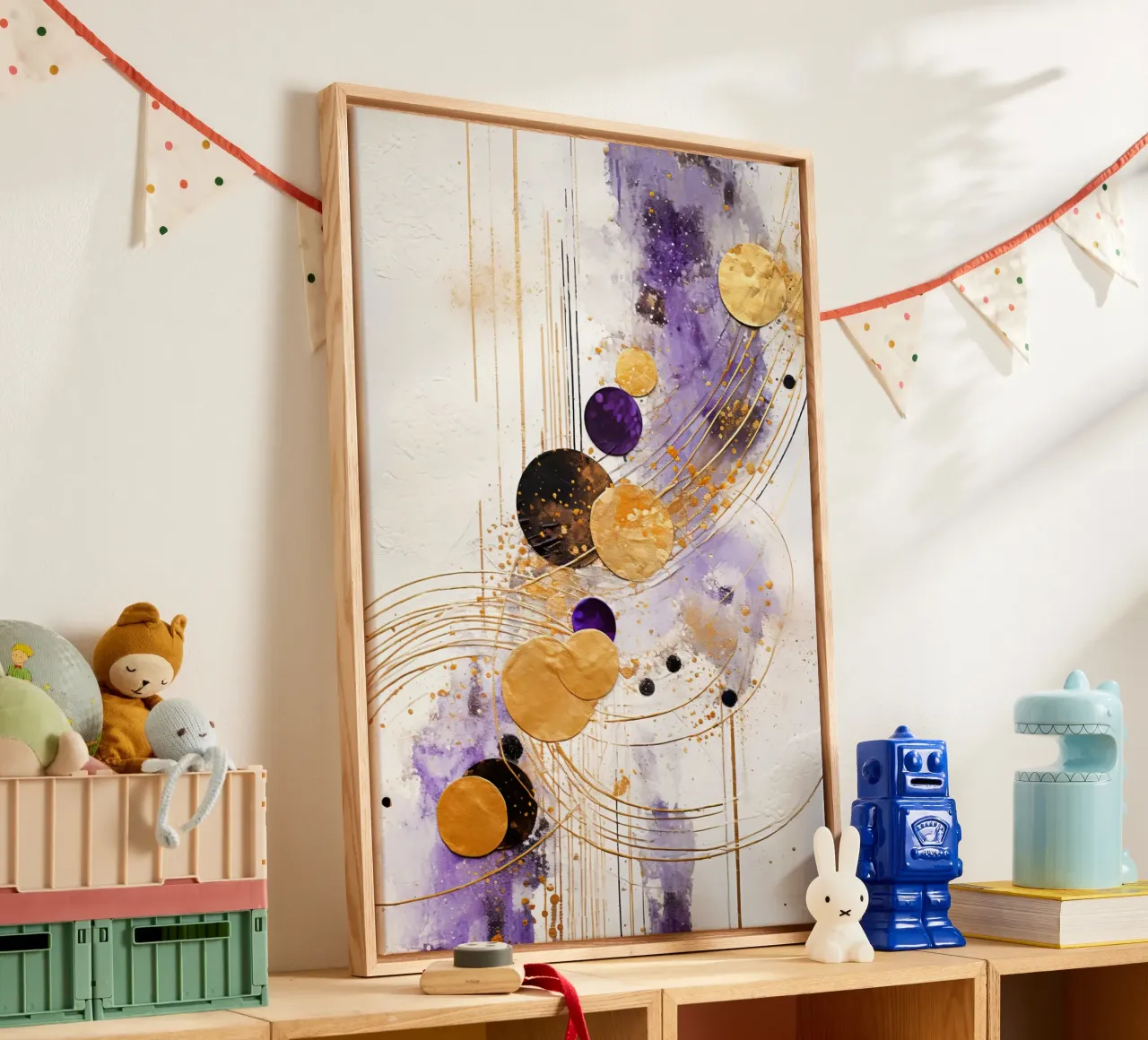 ABSTRAKTE KUNST Piacere tela con Cornice a cassetta da Melanie Viola