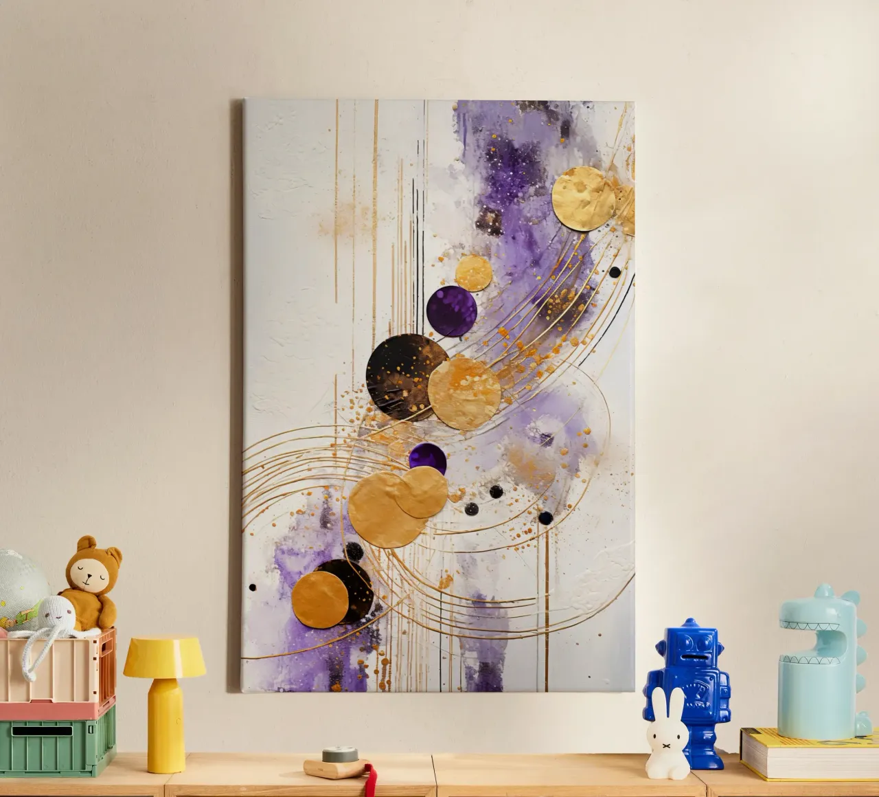 ABSTRAKTE KUNST Piacere tela con Cornice a cassetta da Melanie Viola