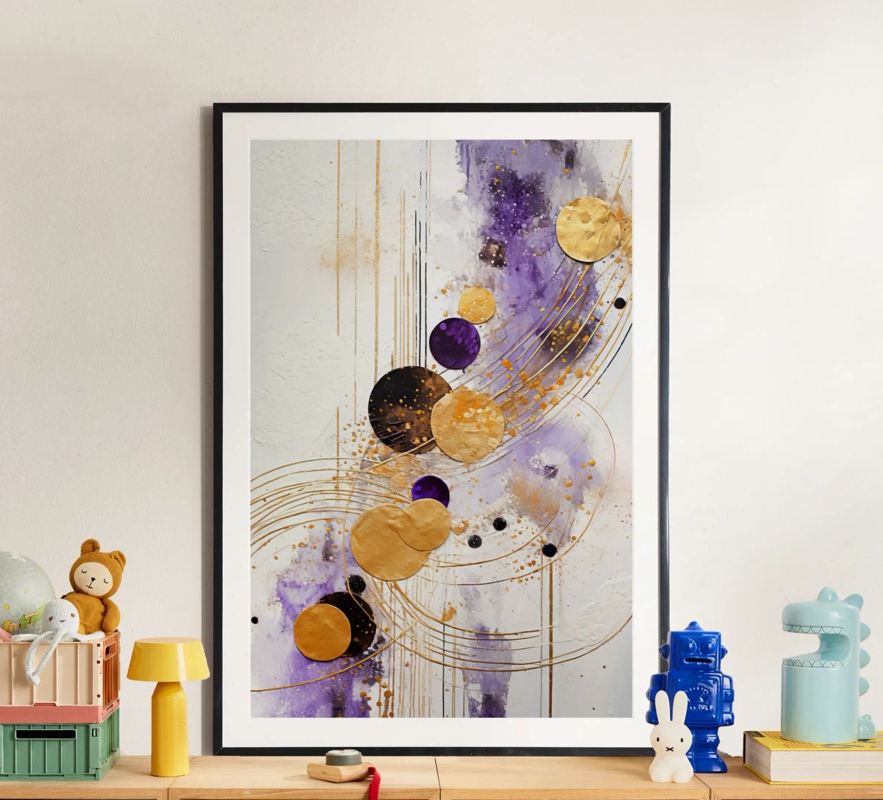ABSTRAKTE KUNST Plezier poster van Melanie Viola