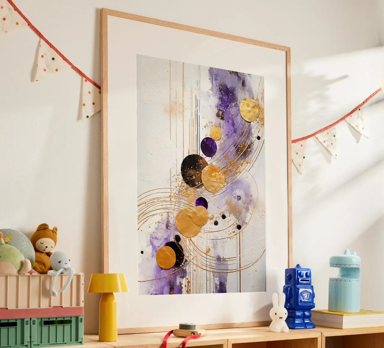 ABSTRAKTE KUNST Piacere poster con telaio in plastica da Melanie Viola