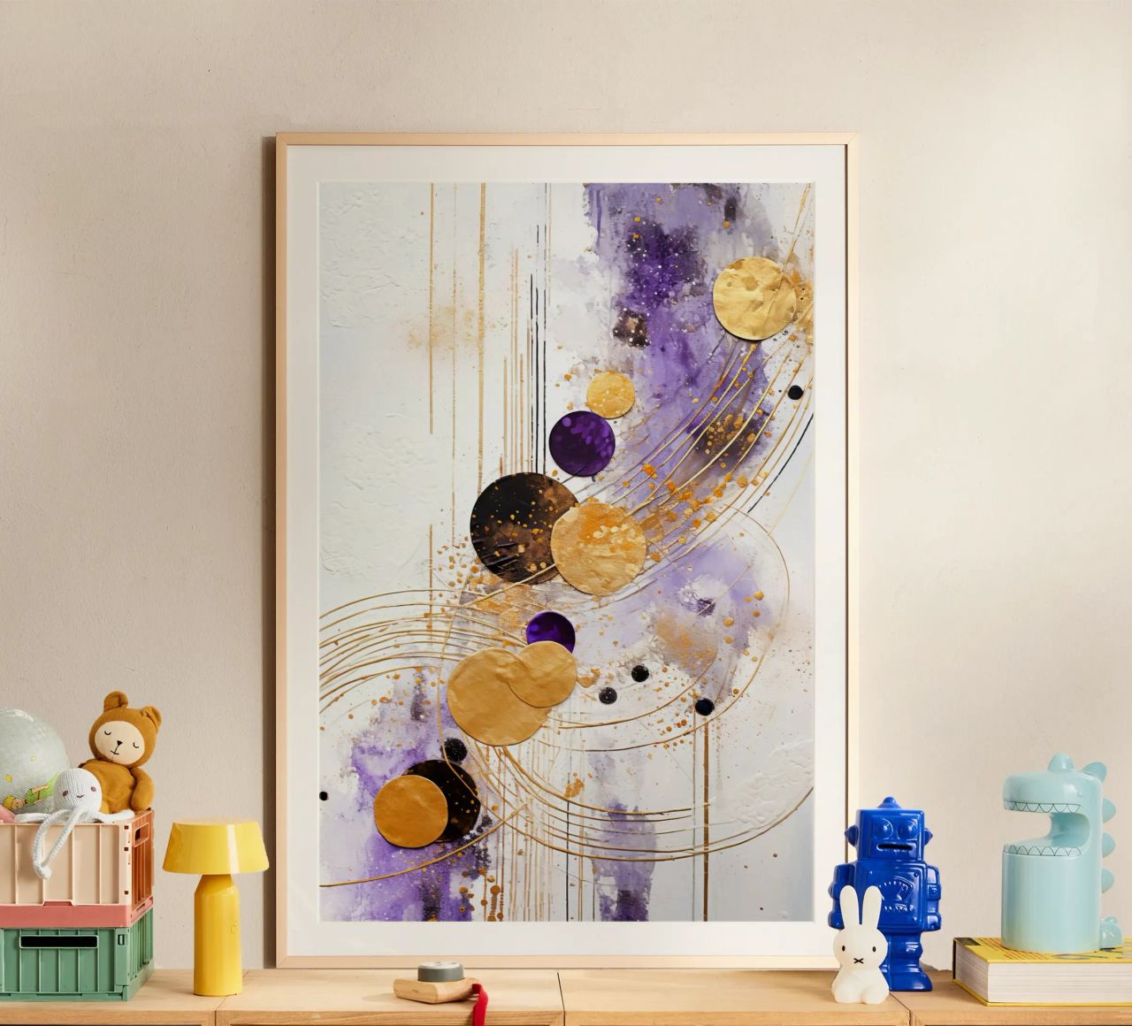 ABSTRAKTE KUNST Plezier poster van Melanie Viola