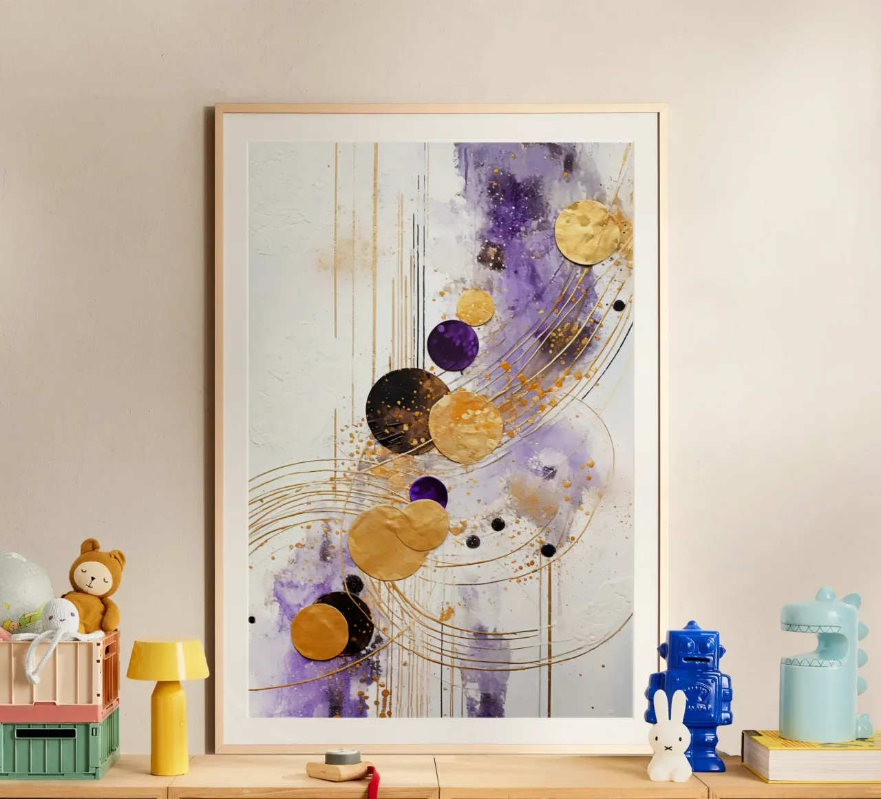 ABSTRAKTE KUNST Piacere poster con telaio in plastica da Melanie Viola