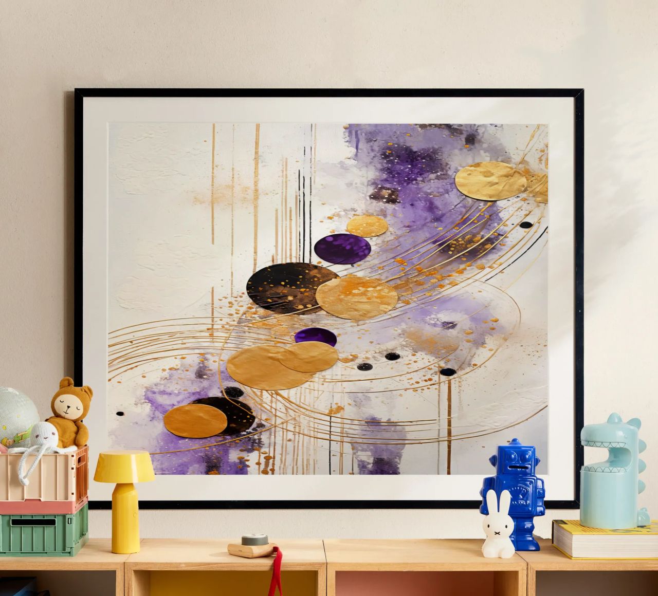 ABSTRAKTE KUNST Plezier poster van Melanie Viola