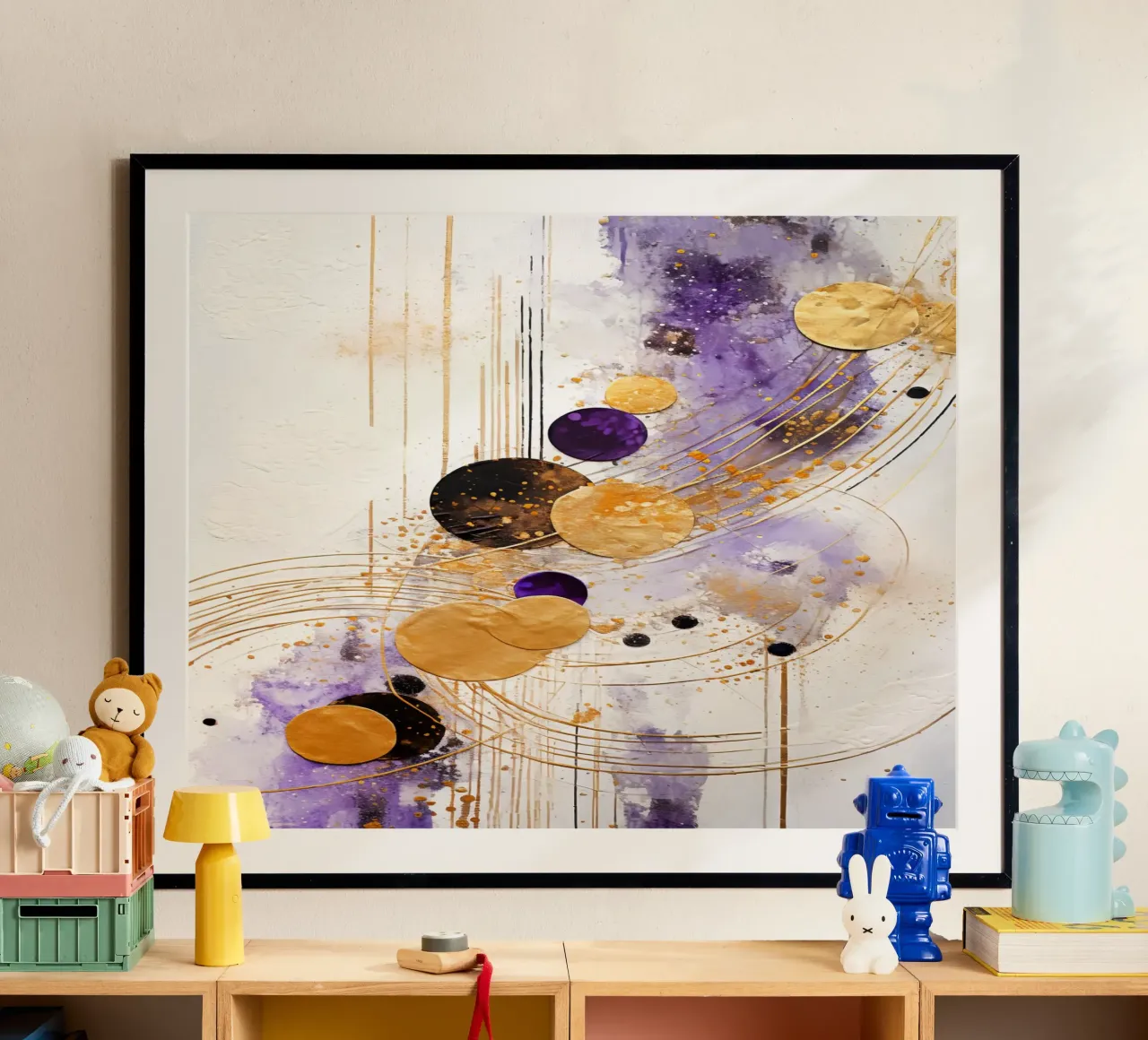 ABSTRAKTE KUNST Piacere poster con telaio in plastica da Melanie Viola