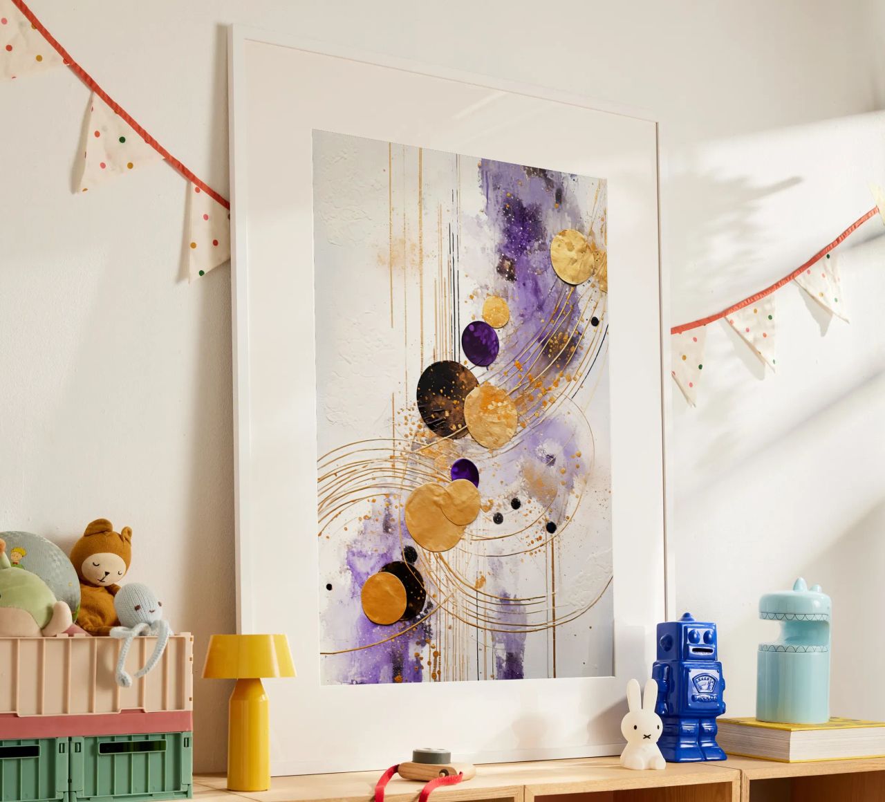 ABSTRAKTE KUNST Plezier poster van Melanie Viola