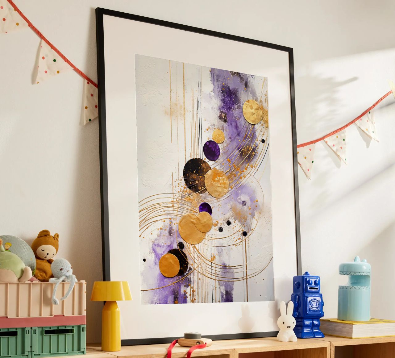ABSTRAKTE KUNST Plezier poster van Melanie Viola