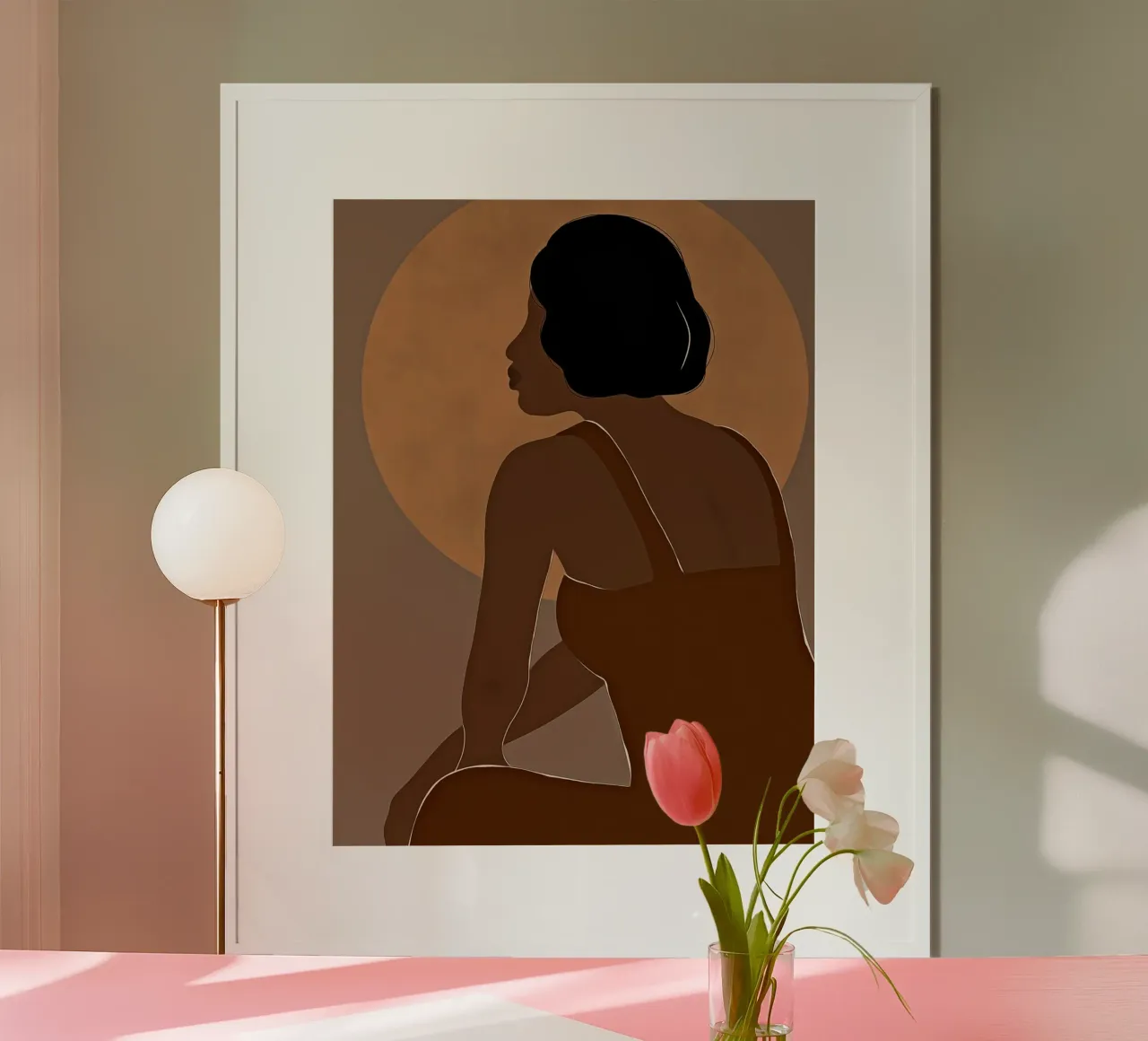 Afro Aromas poster con telaio in legno da Mathudace Créas
