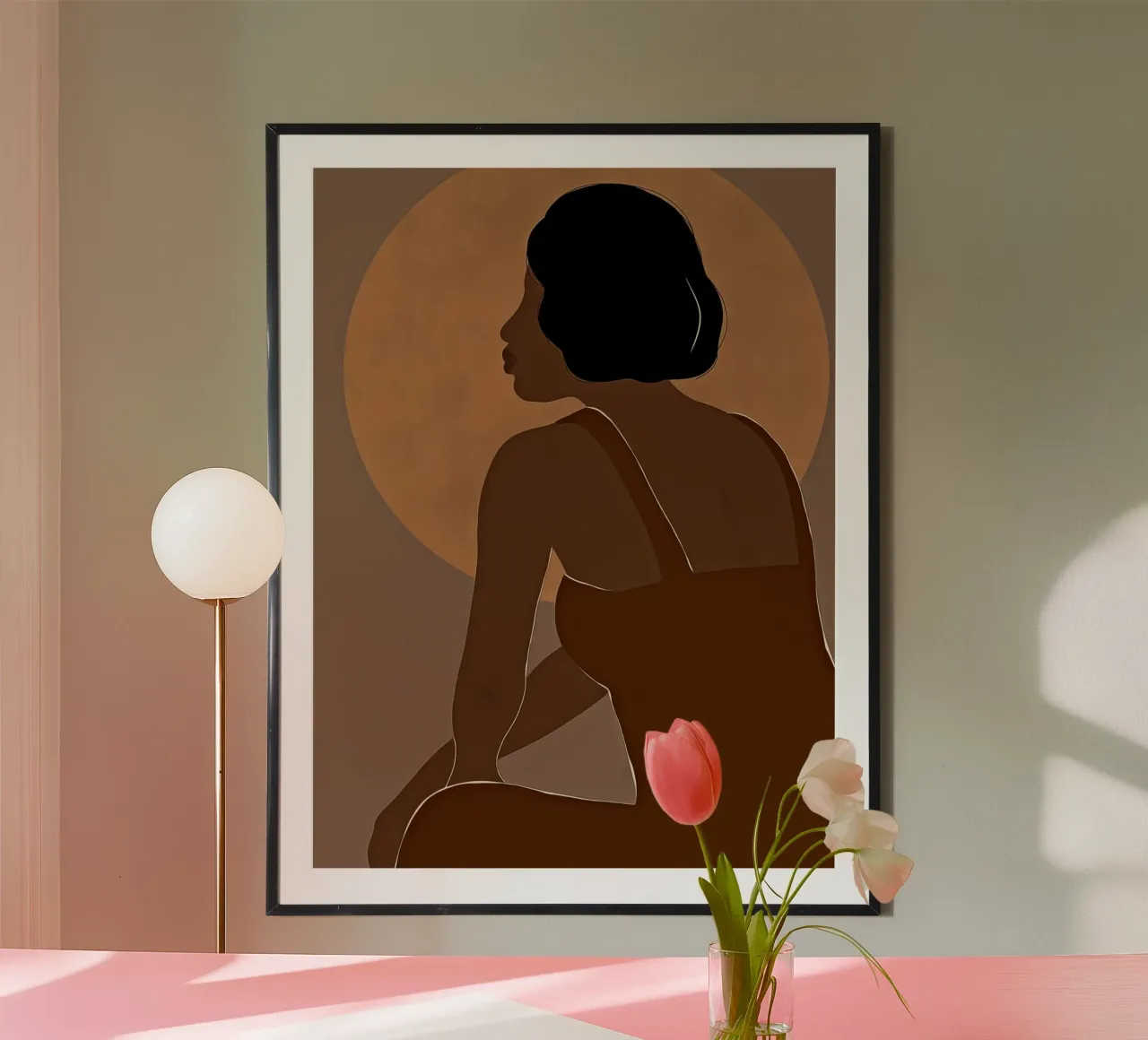 Afro Aromas poster con telaio in legno da Mathudace Créas