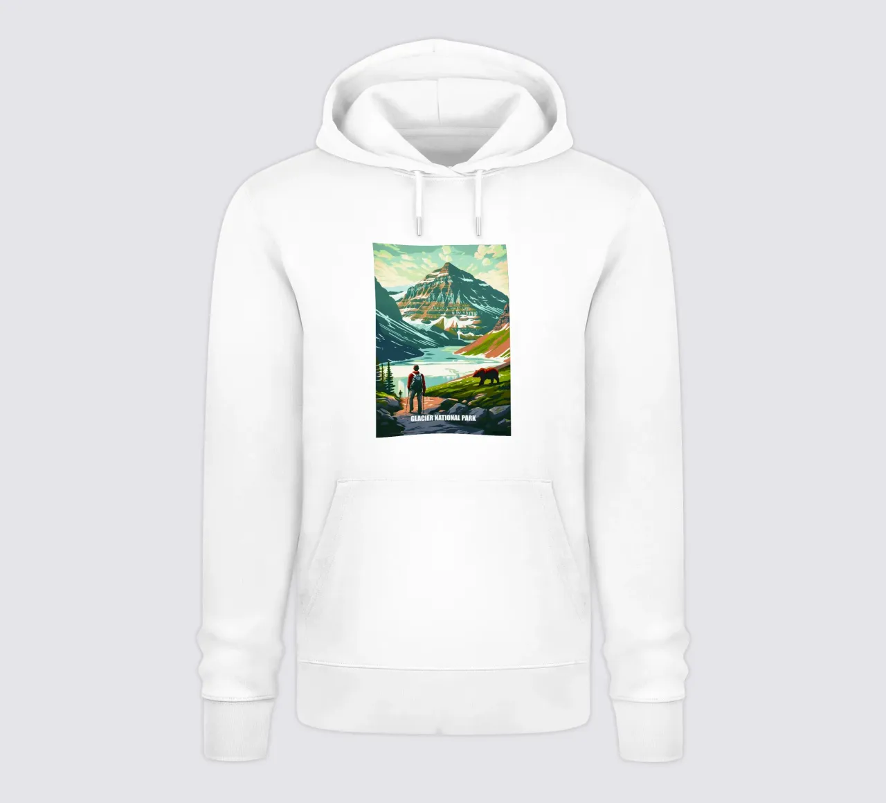 Glacier National Park felpa con cappuccio da Travelstudio