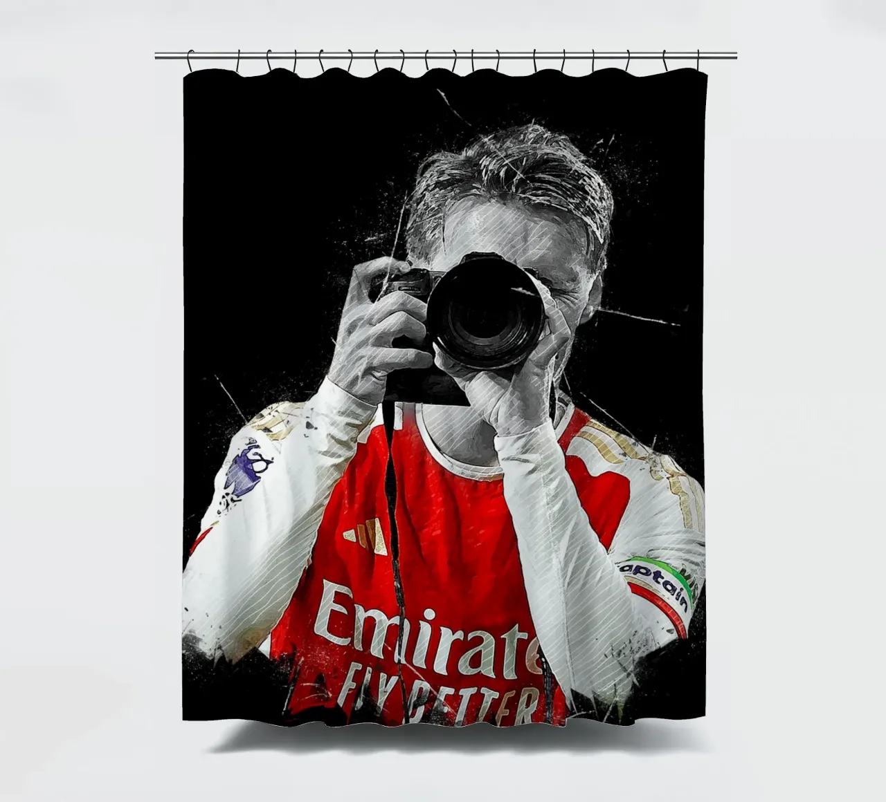 Martin Odegaard shower curtain by tenten
