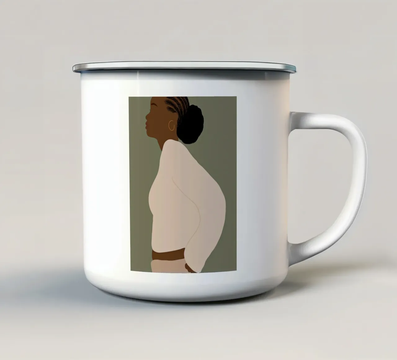 Afro Akua tazza in smalto da Mathudace Créas