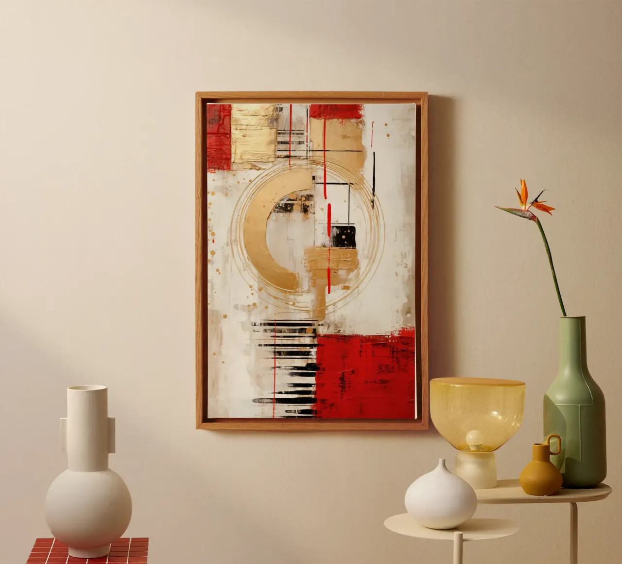 ABSTRACT ART Tensione atmosferica tela con Cornice a cassetta da Melanie Viola