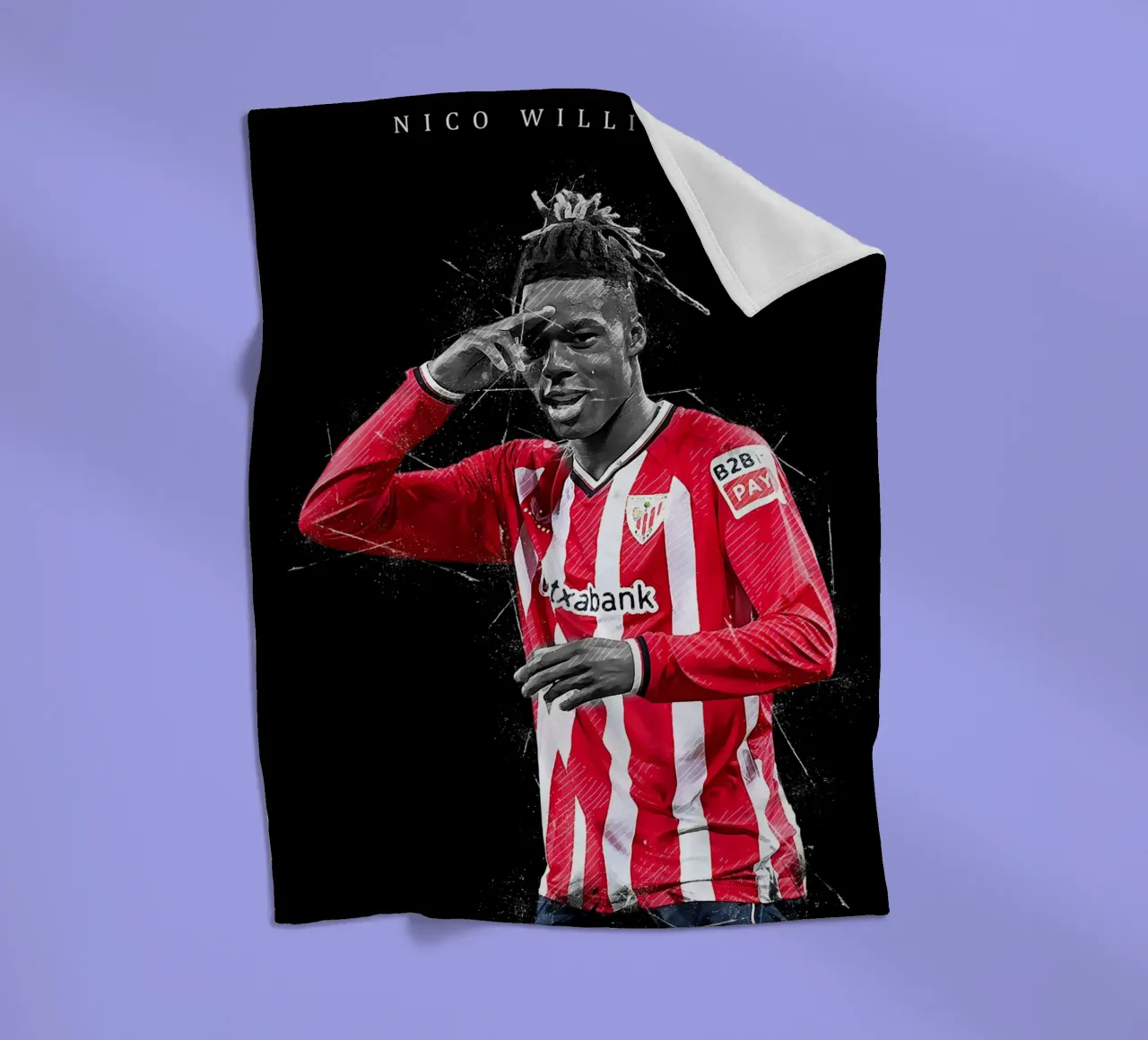 Nico Williams 1 coperta in pile da tenten
