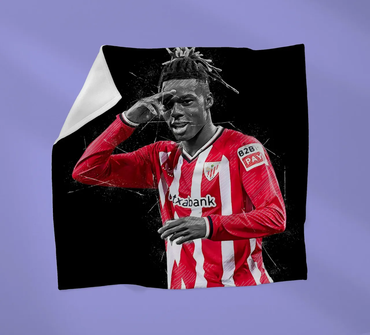 Nico Williams 1 coperta in pile da tenten