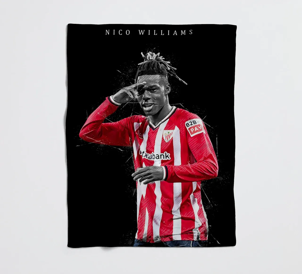 Nico Williams 1 coperta in pile da tenten