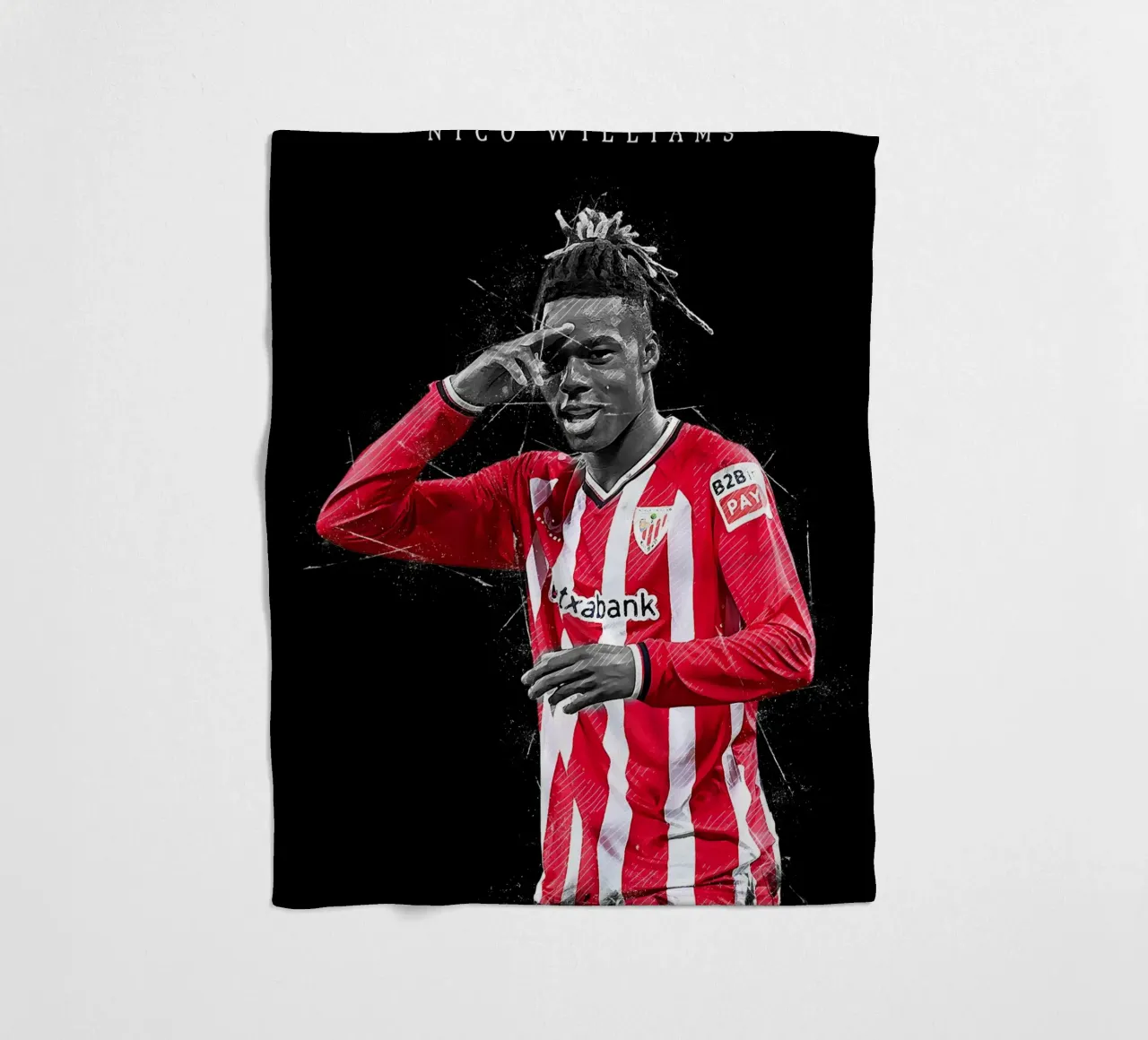 Nico Williams 1 coperta in pile da tenten
