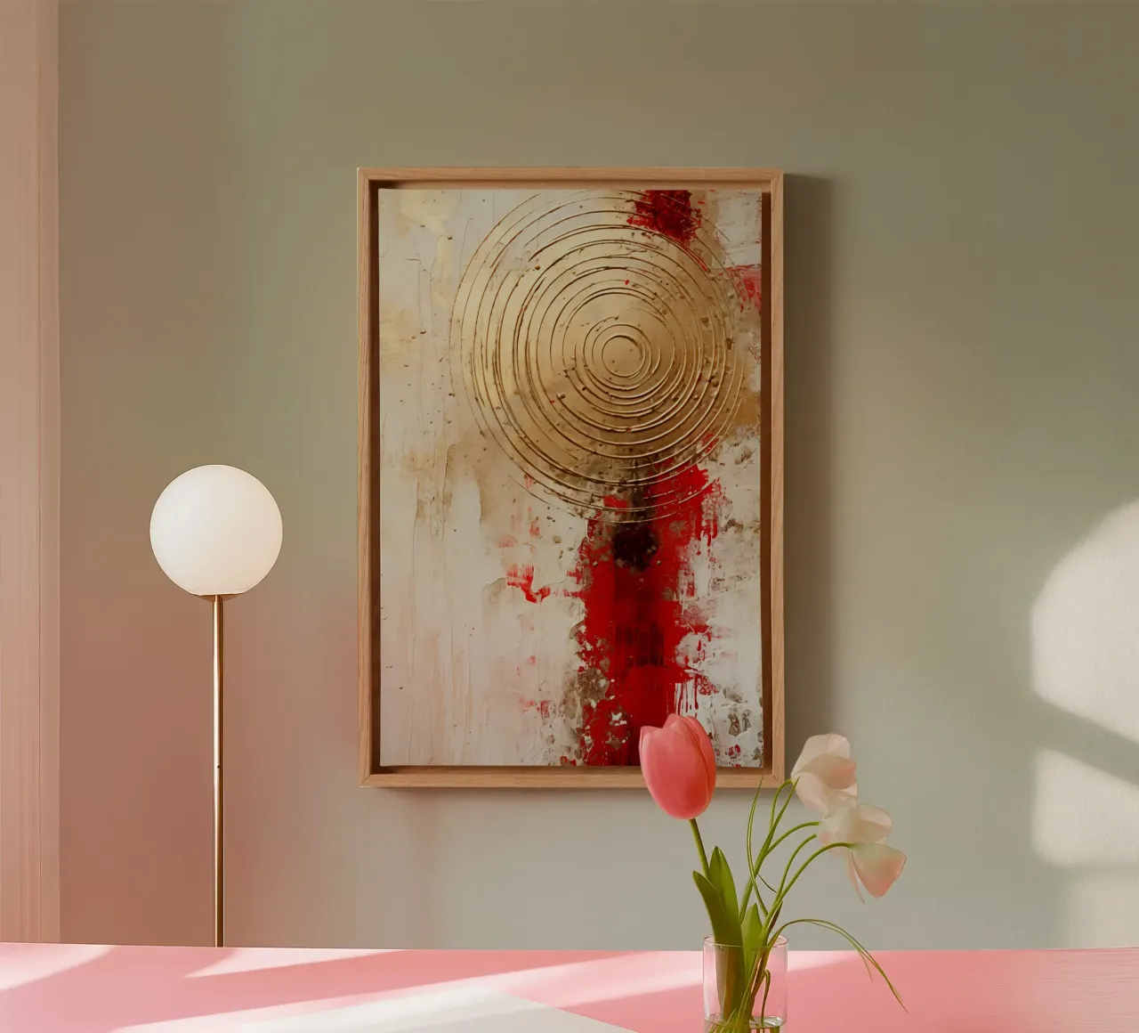 ABSTRACT KUNST Verlossing canvas met Baklijst van Melanie Viola