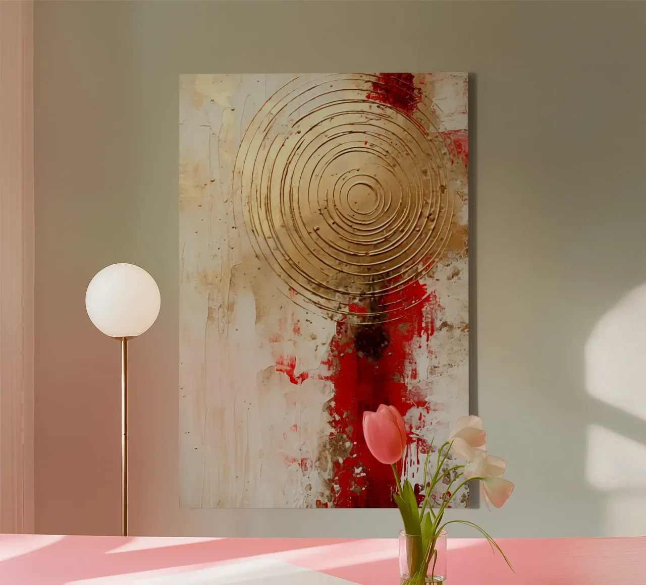 ABSTRACT KUNST Verlossing canvas met Baklijst van Melanie Viola