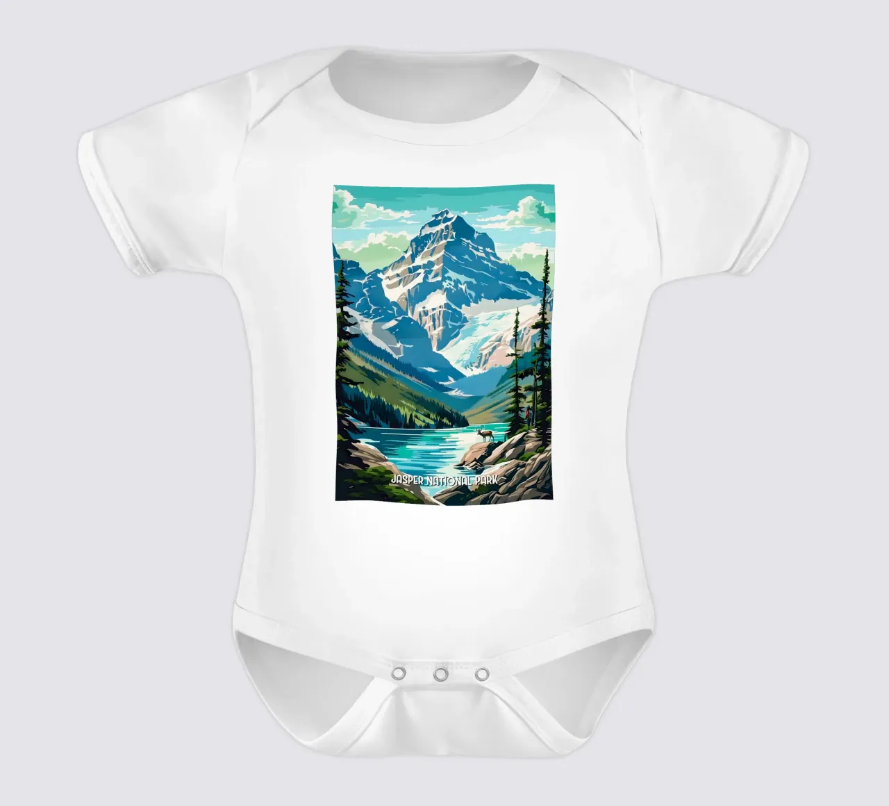 Jasper National Park body neonato maniche corte da Travelstudio