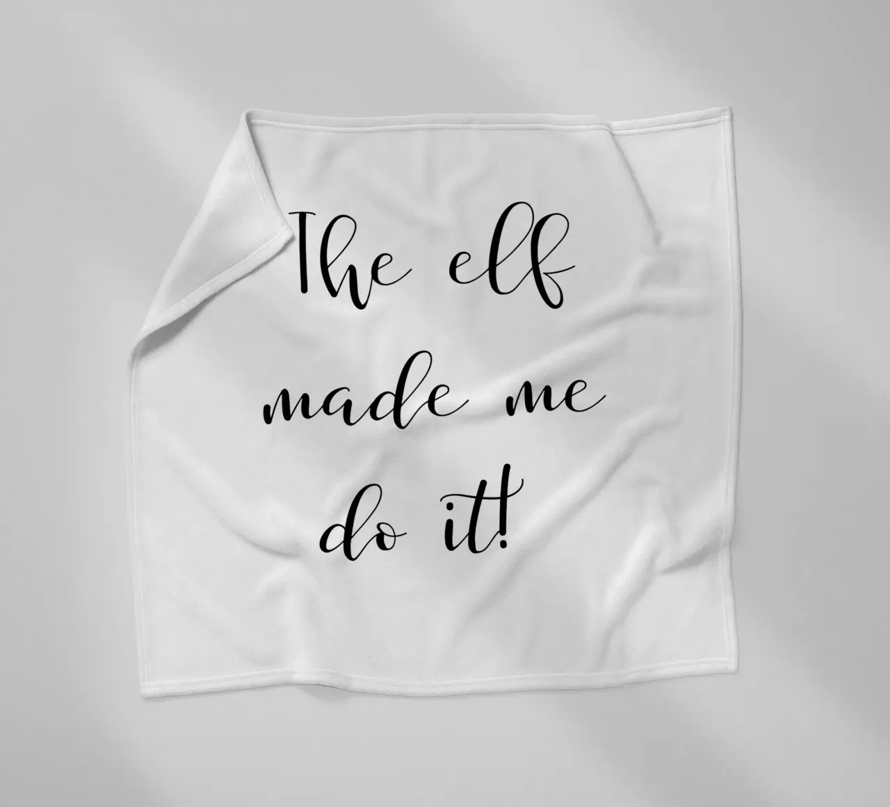 The elf made my do it! fleece blanket by ArtDesign by KBK
