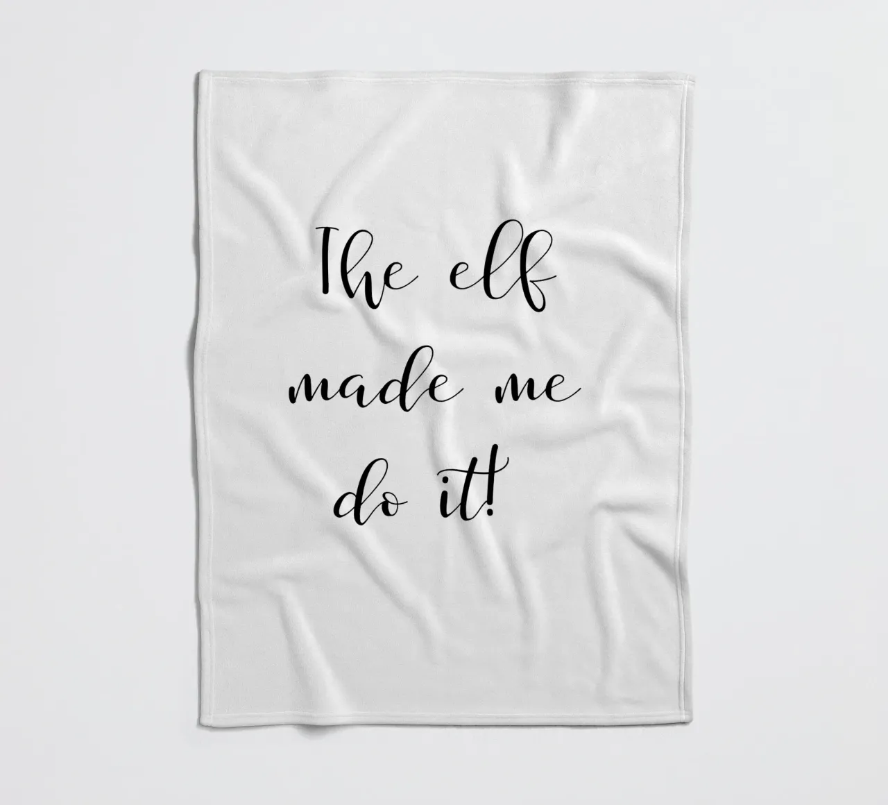 The elf made my do it! fleece blanket by ArtDesign by KBK