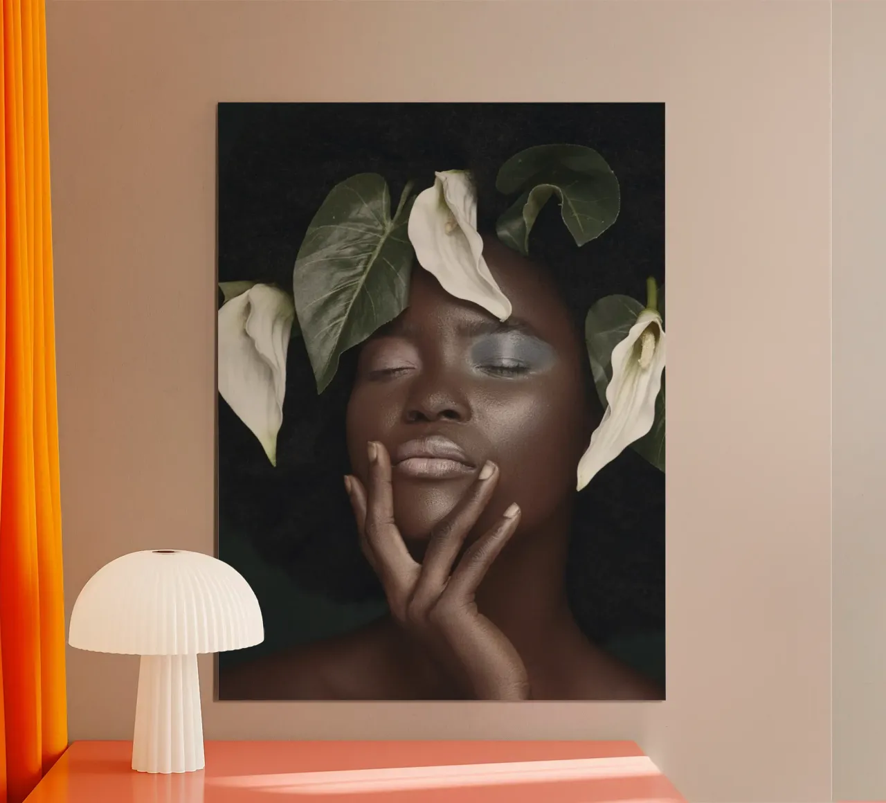 Afro Kanzi poster con telaio in alluminio da Mathudace Créas