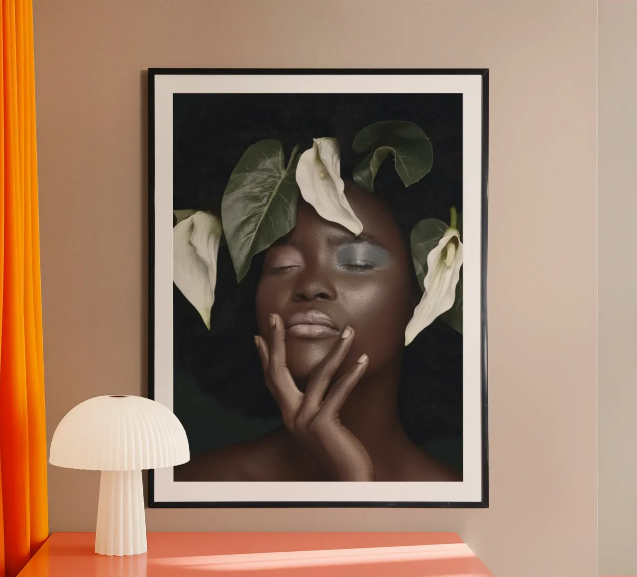 Afro Kanzi poster con telaio in alluminio da Mathudace Créas