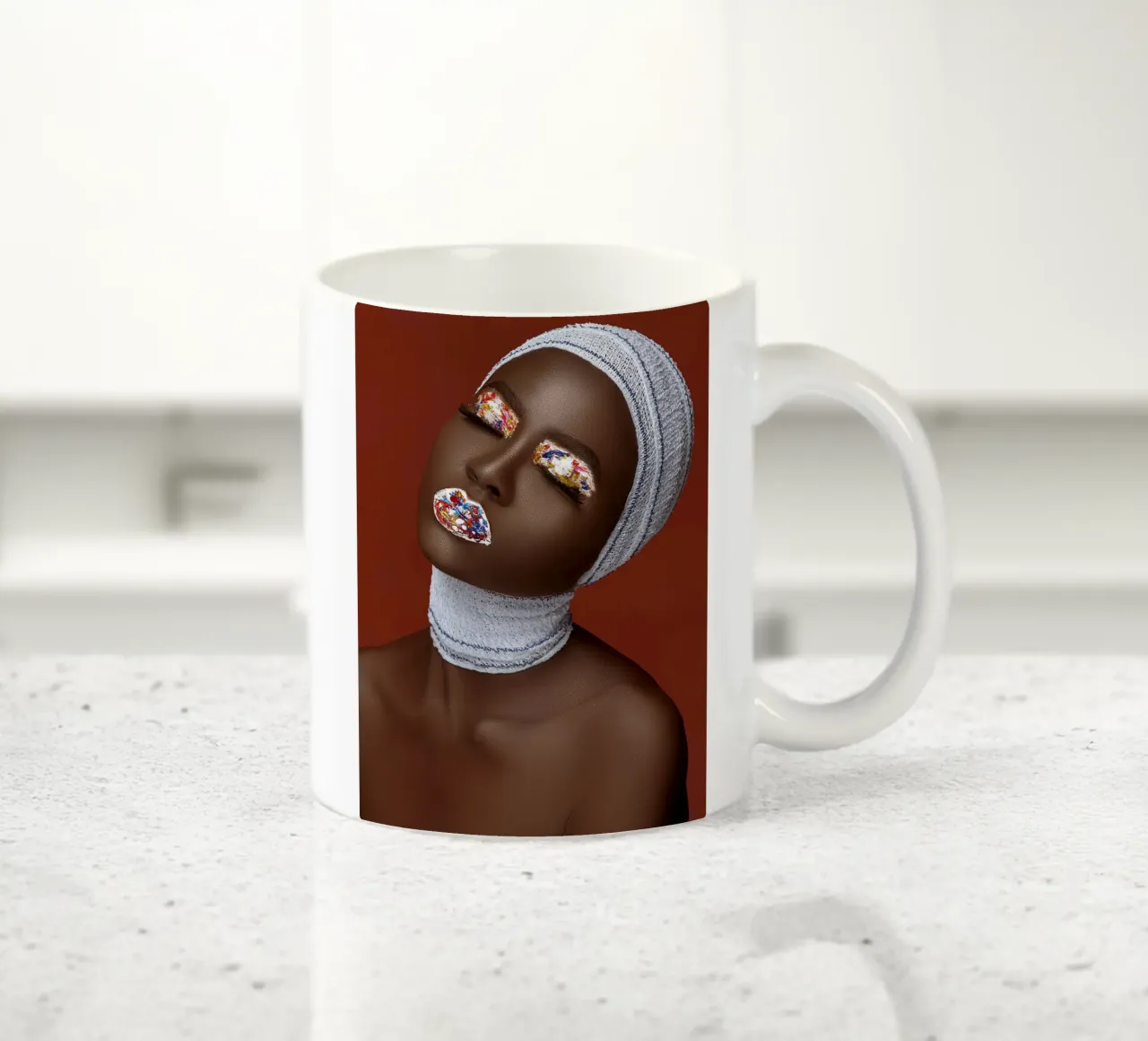 Afro Penda tazza in ceramica da Mathudace Créas