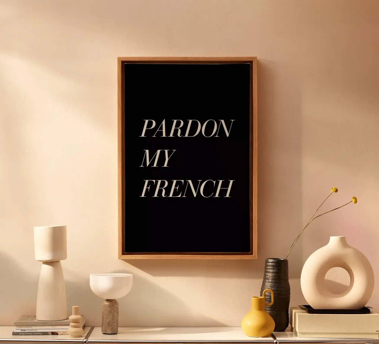 Pardon My French canvas met Baklijst van Florent Bodart