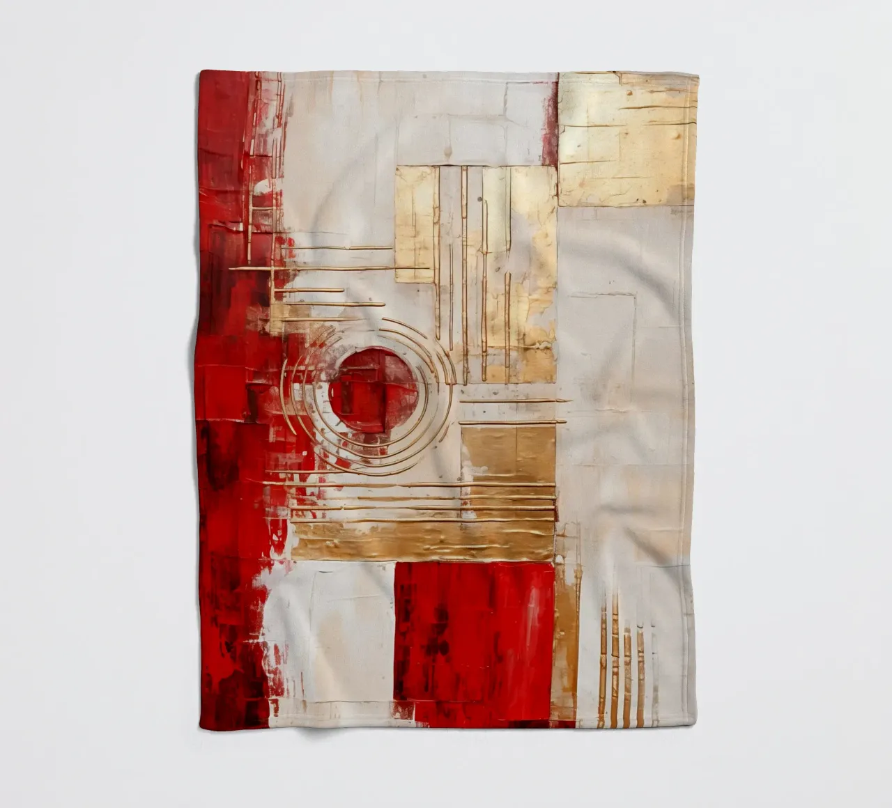 ABSTRAKTE KUNST Tempo di Natale coperta in pile da Melanie Viola