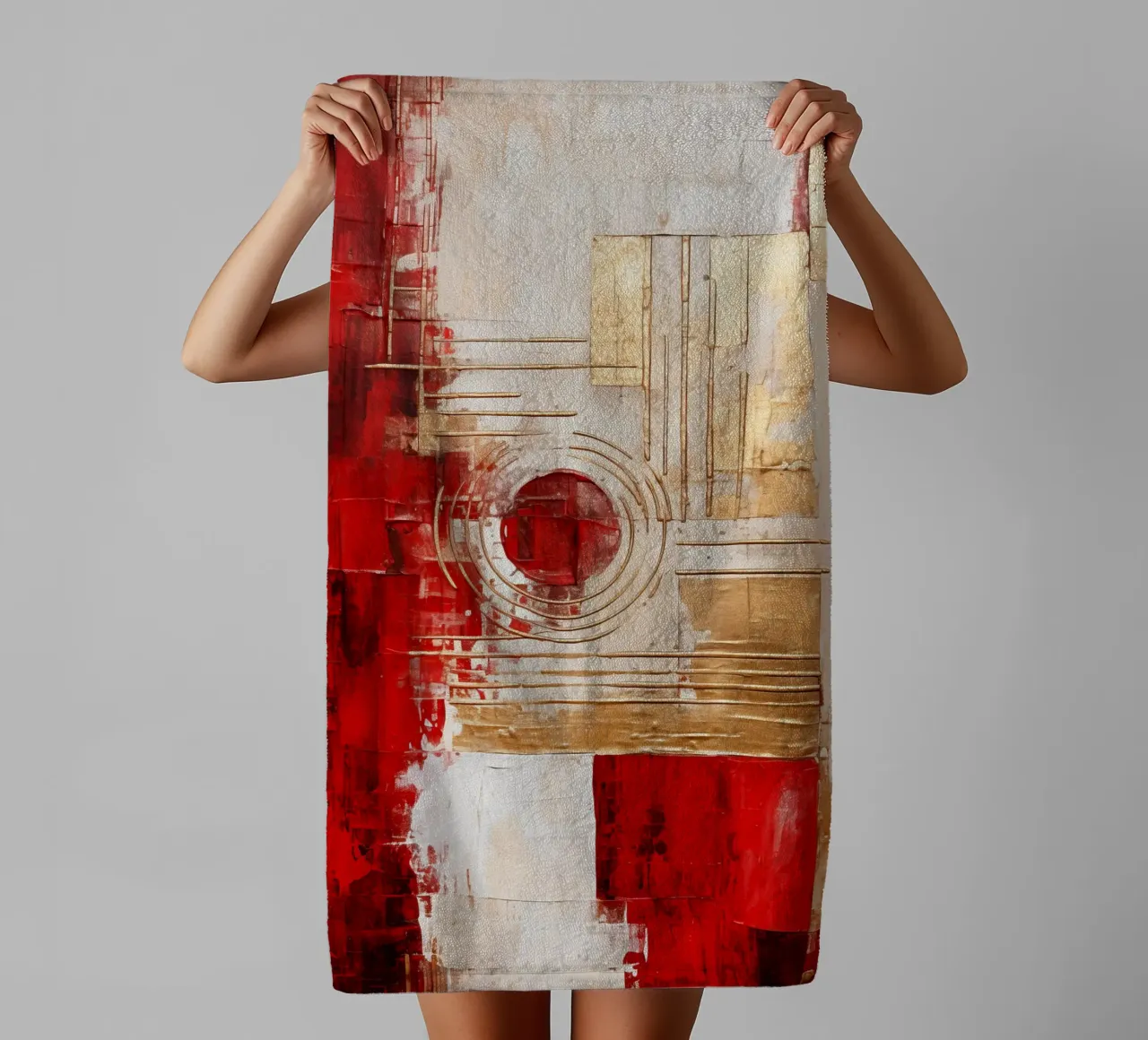 ABSTRAKTE KUNST Tempo di Natale asciugamano da bagno da Melanie Viola