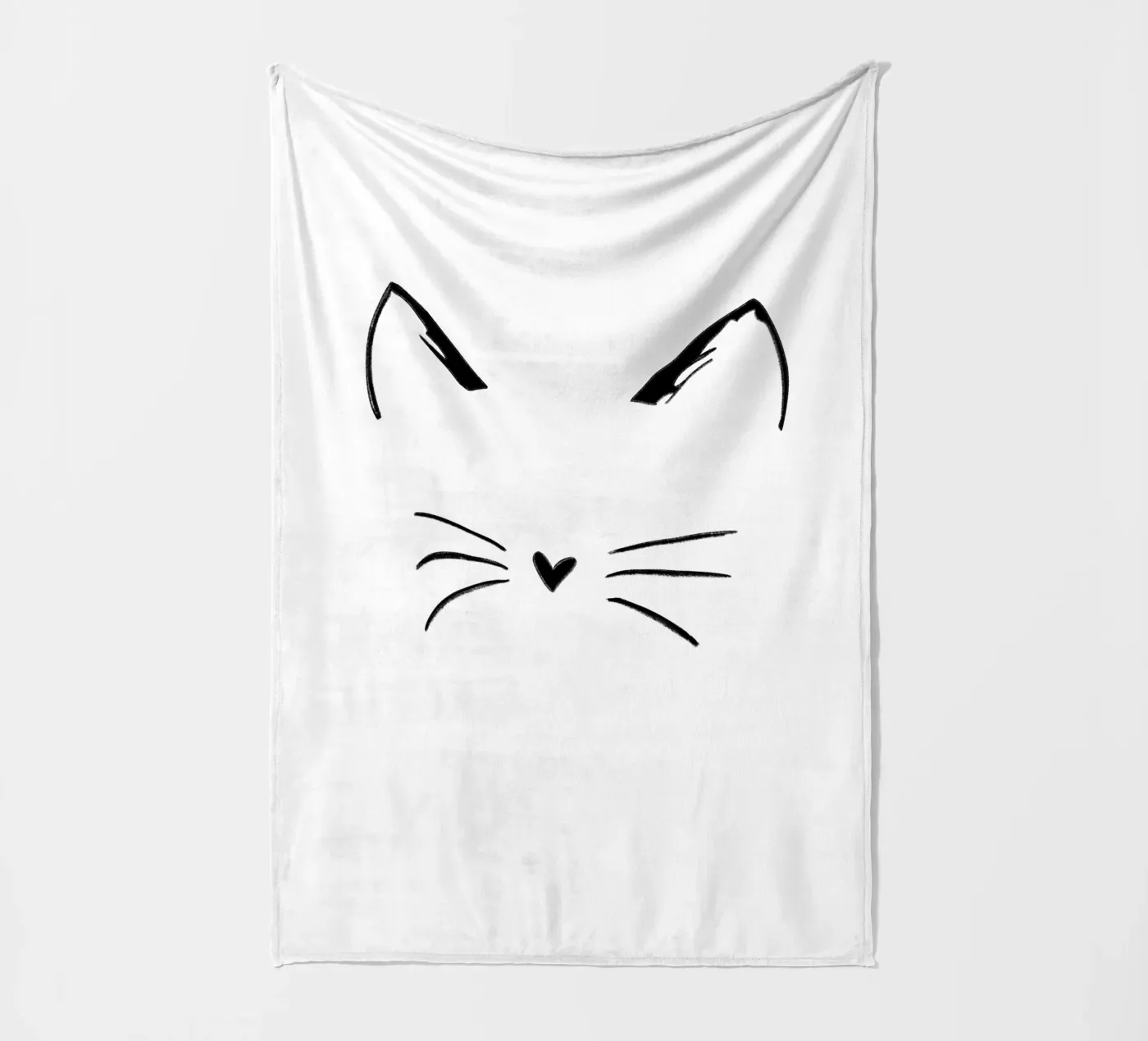 Cat face fleece blanket by ArtDesign by KBK