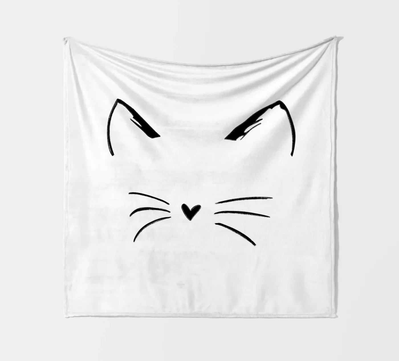 Cat face fleece blanket by ArtDesign by KBK