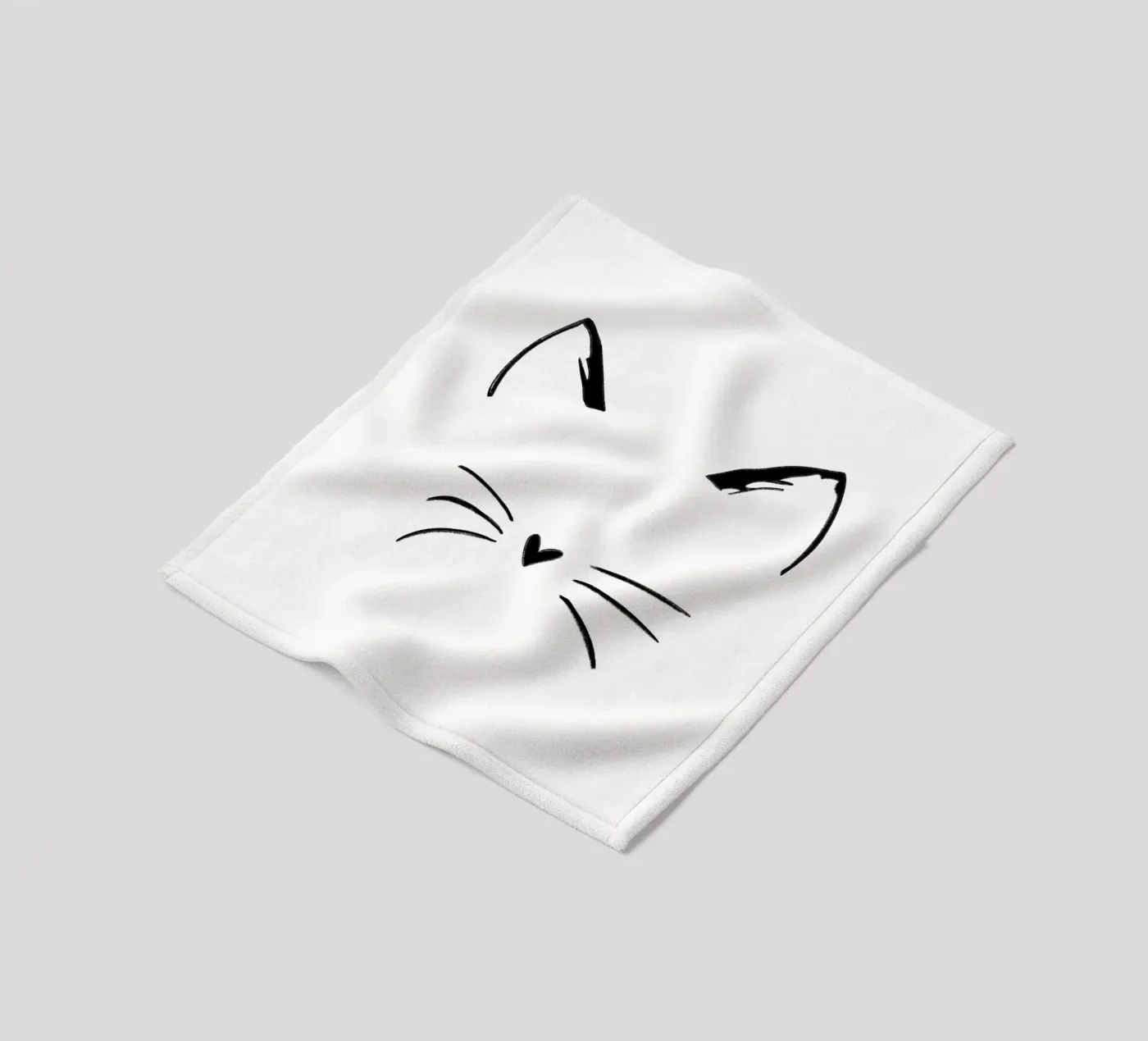 Cat face fleece blanket by ArtDesign by KBK