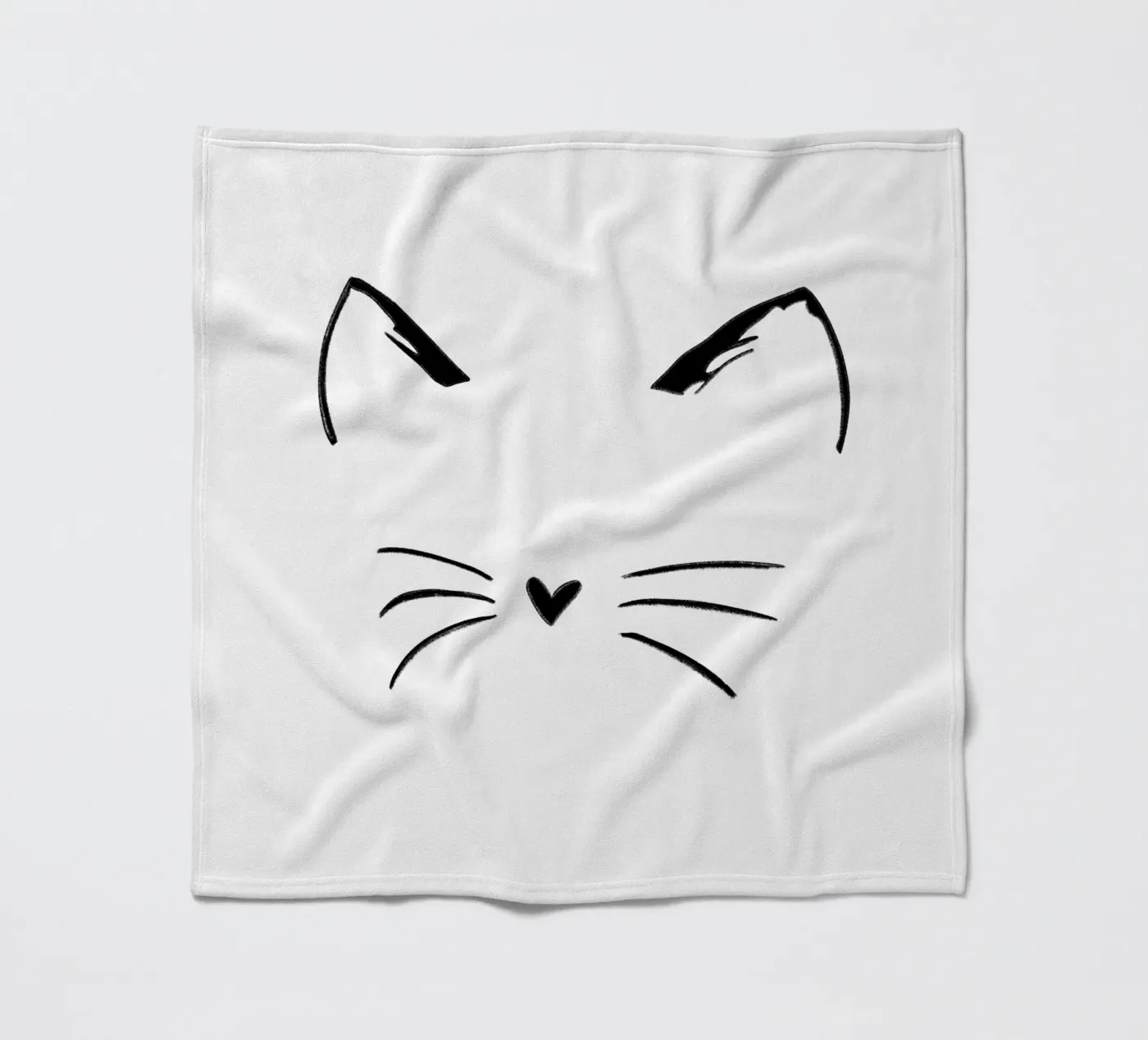 Cat face fleece blanket by ArtDesign by KBK