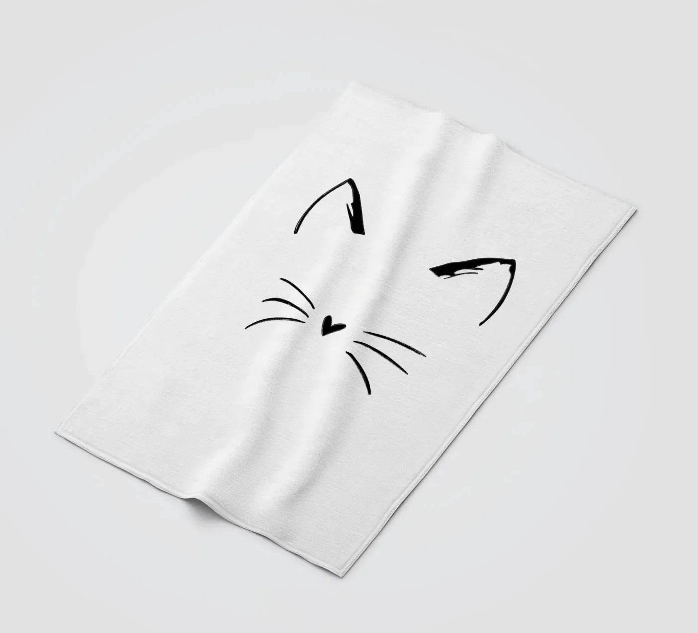 Cat face fleece blanket by ArtDesign by KBK