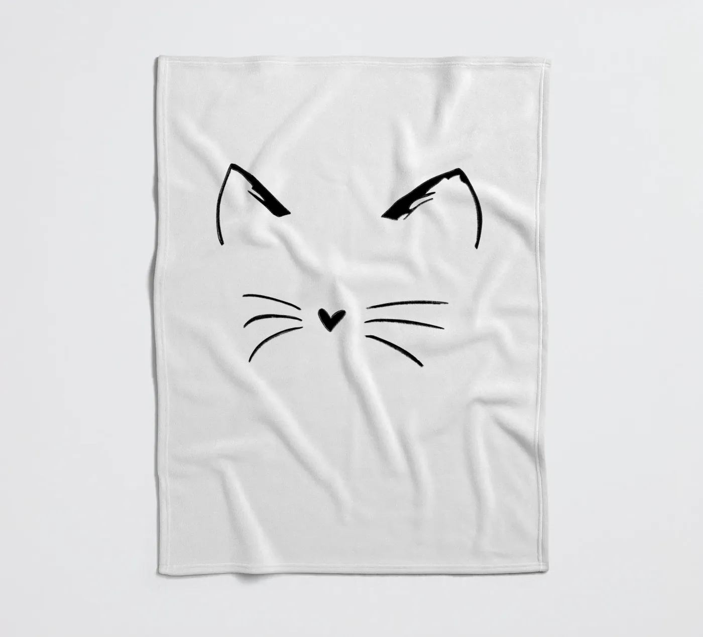 Cat face fleece blanket by ArtDesign by KBK