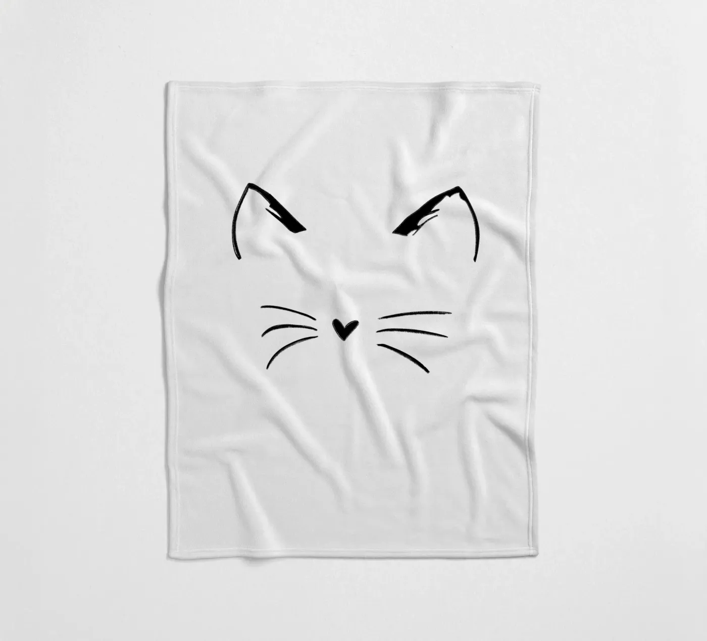 Cat face fleece blanket by ArtDesign by KBK