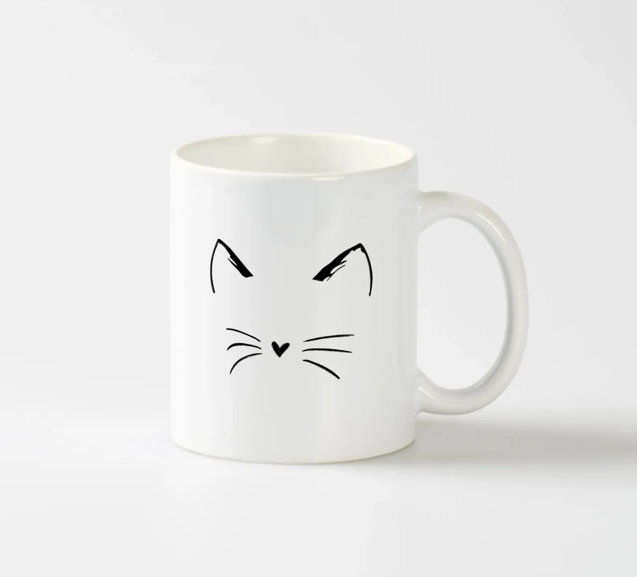 Cat face ceramic mug by ArtDesign by KBK