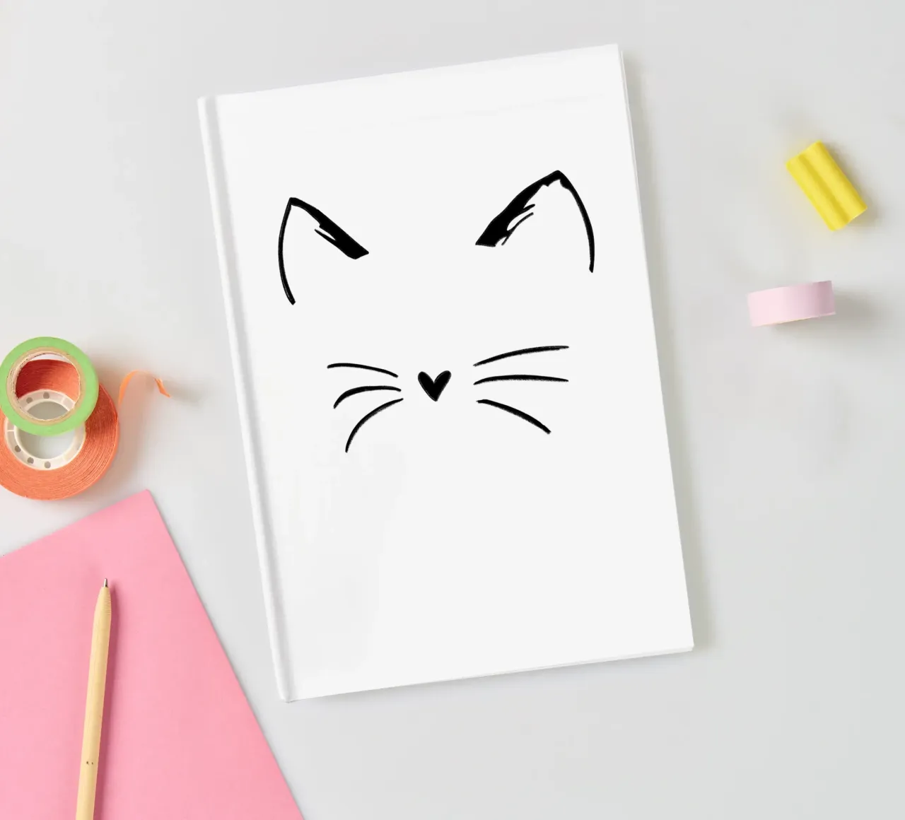 Cat face notebook by ArtDesign by KBK