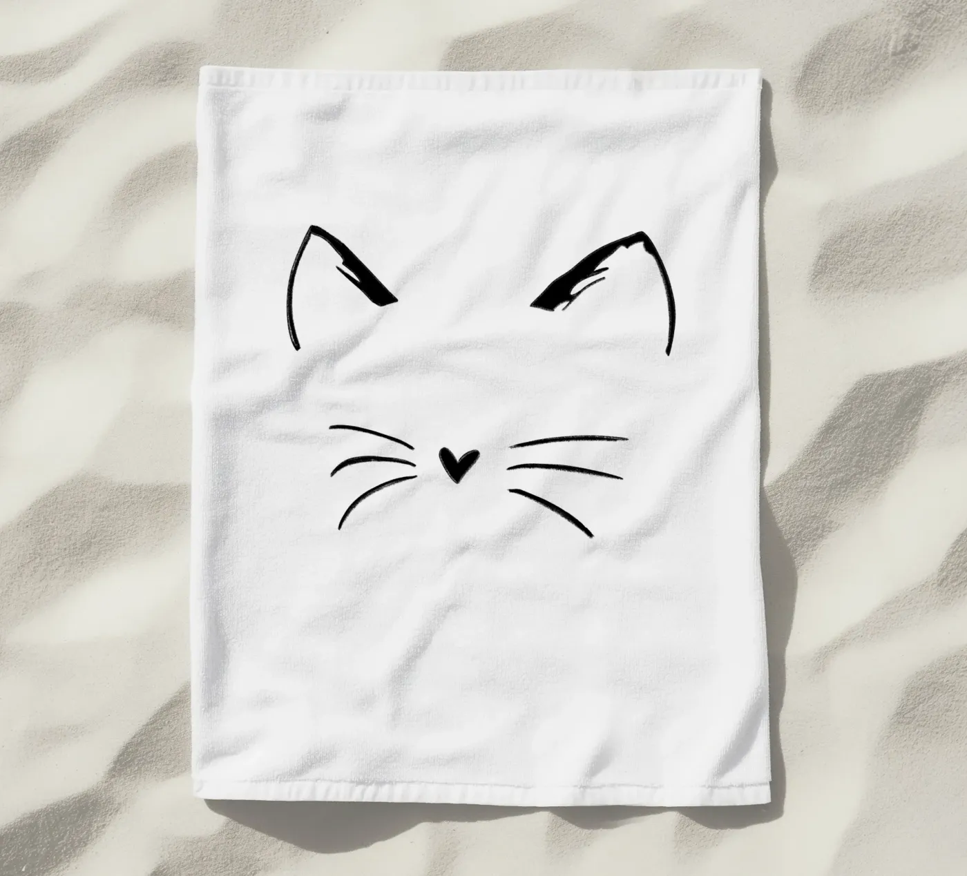 Cat face Strandtuch von ArtDesign by KBK