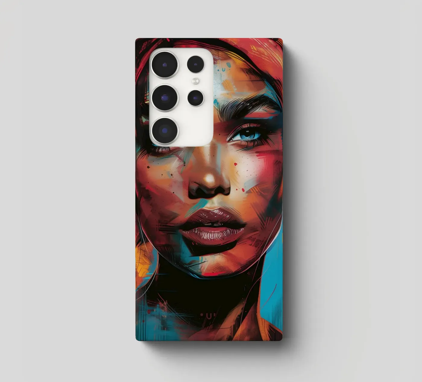 Donna con sciarpa cover samsung da DWA