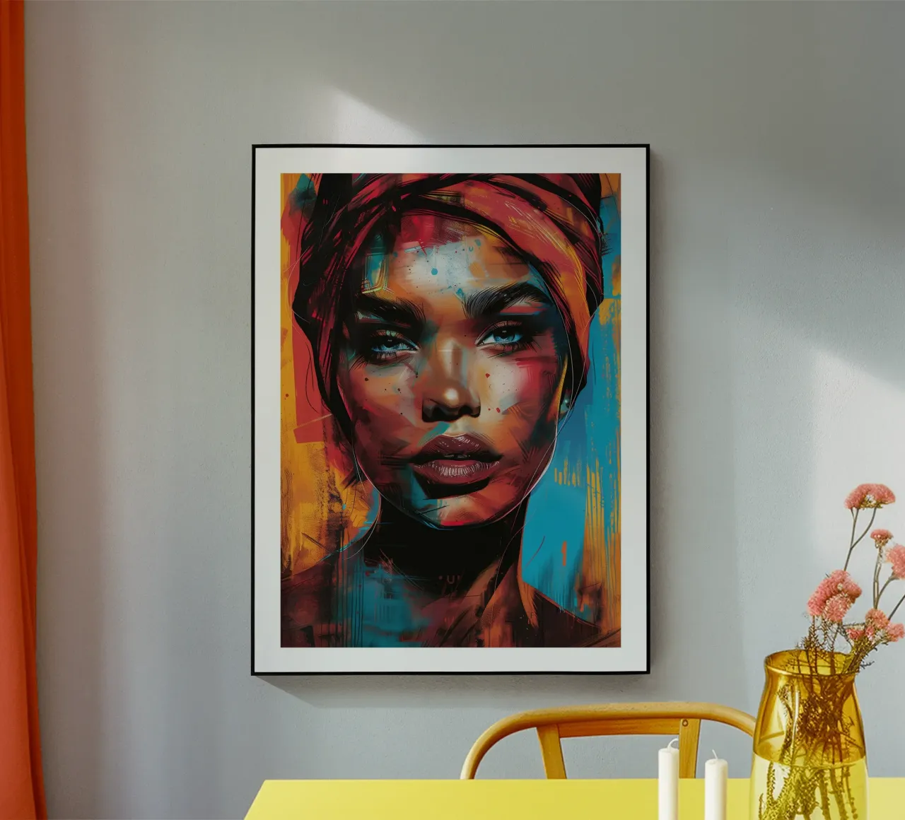 Frau mit Kopftuch Acryl-Glas von DWA