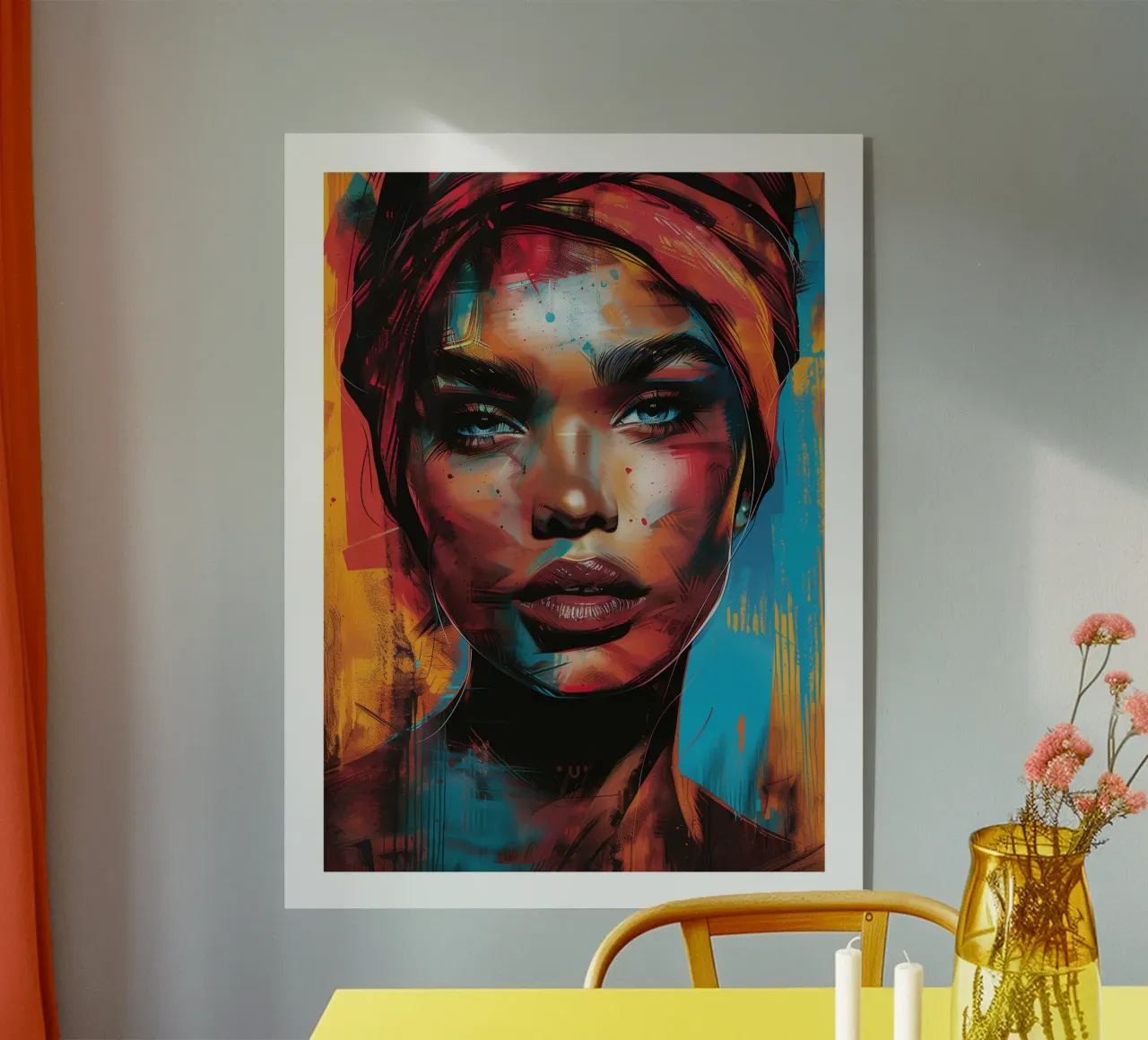 Frau mit Kopftuch Acryl-Glas von DWA