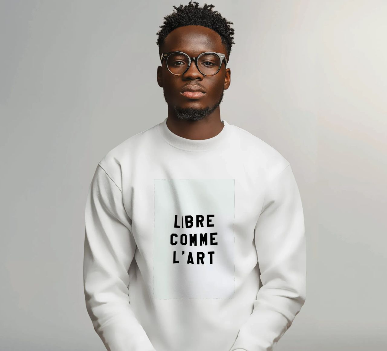 Libre Comme L'Art White felpa da FRAICHE