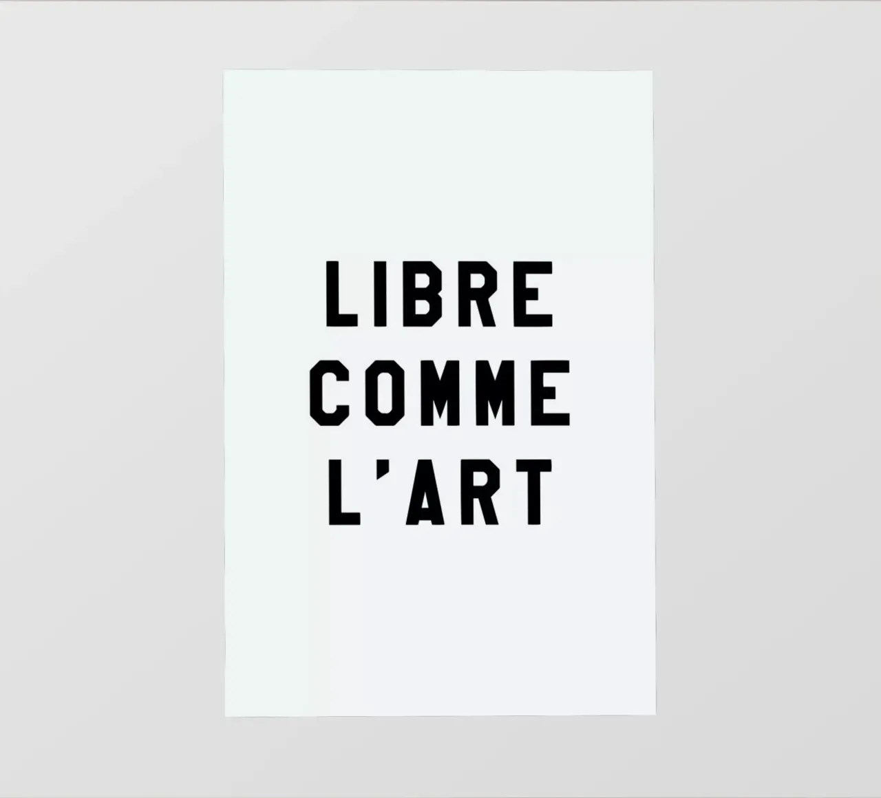Libre Comme L'Art White pellicola backlit da FRAICHE
