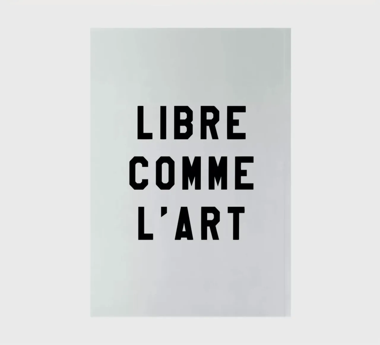 Libre Comme L'Art White notebook by FRAICHE