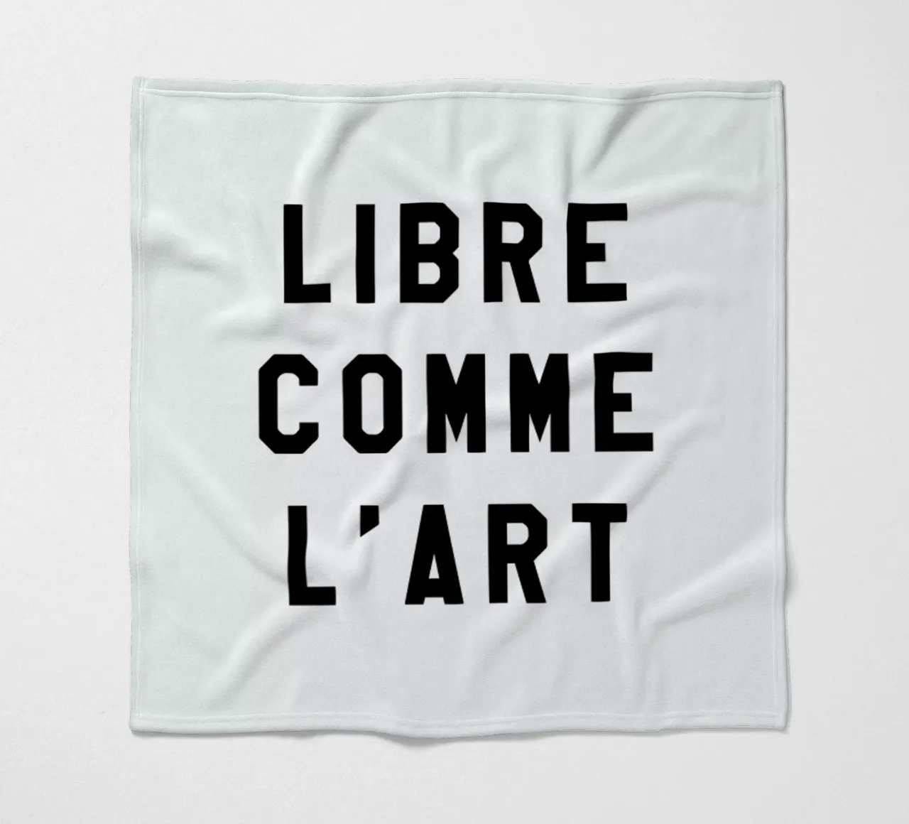 Libre Comme L'Art White coperta in pile da FRAICHE