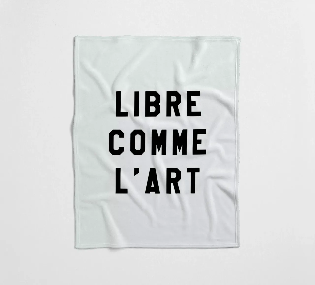 Libre Comme L'Art White coperta in pile da FRAICHE